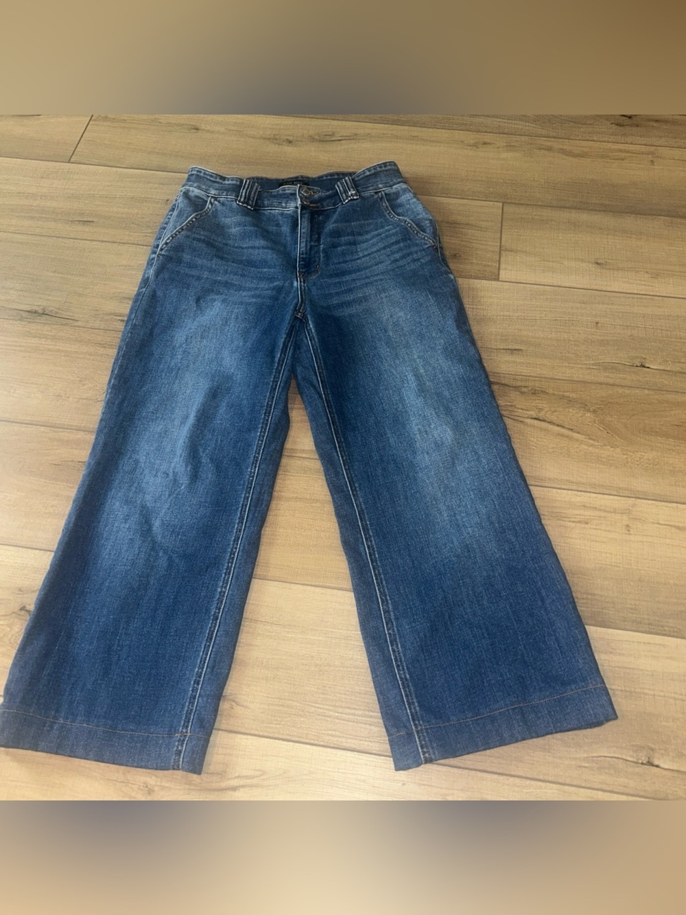 Judy Blue Wide Leg Jeans Preppy Coastal Festival Travel Stretch Women 11/30